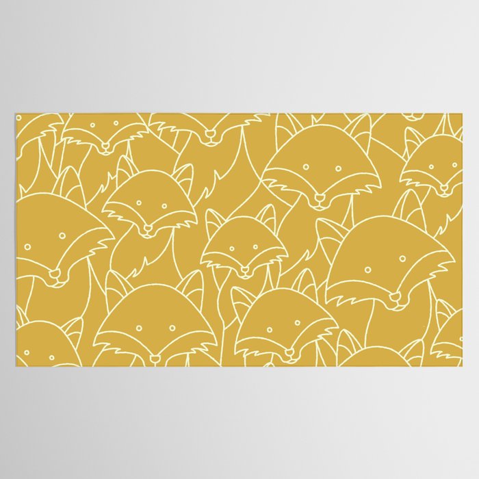 Minimalist Red Fox Tablecloth Gallery Image 2