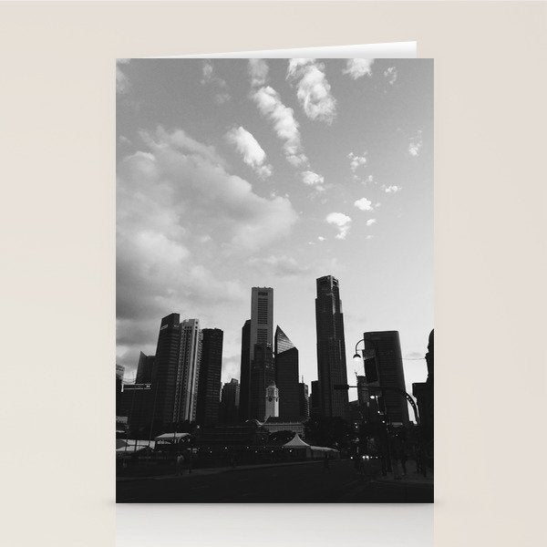 LION CITY || black and white architecture photography || SINGAPORE Stationery Card Gallery Image 1