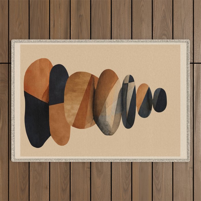 Abstract and Modern Stones Art 1 Outdoor Rug Gallery Image 1