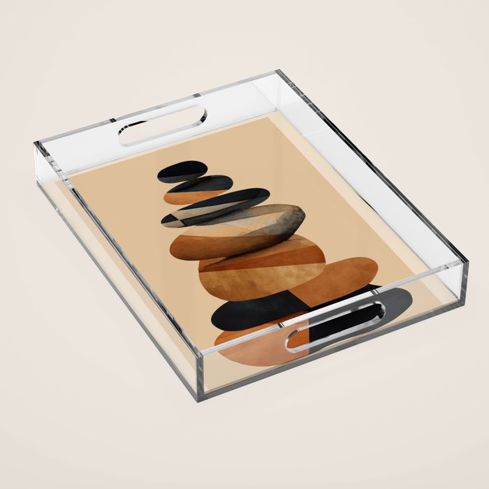 Abstract and Modern Stones Art 1 Acrylic Tray Gallery Image 1