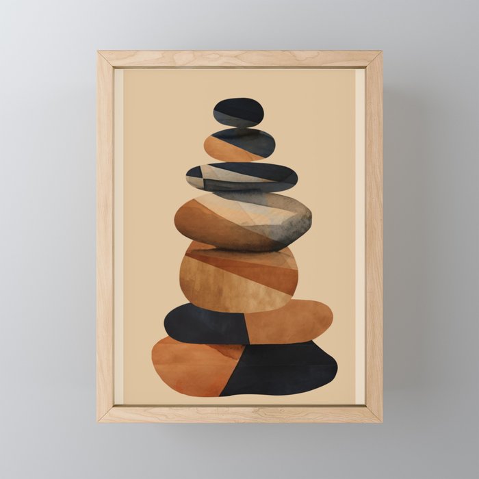 Abstract and Modern Stones Art 1 Mini Art Print Gallery Image 1