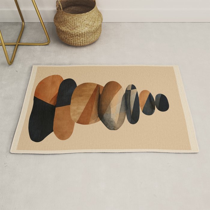 Abstract and Modern Stones Art 1 Rug Gallery Image 1