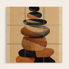 Abstract and Modern Stones Art 1 Wood Wall Art Gallery Image 1