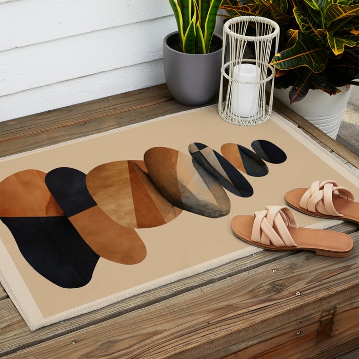 Abstract and Modern Stones Art 1 Outdoor Rug Gallery Image 2