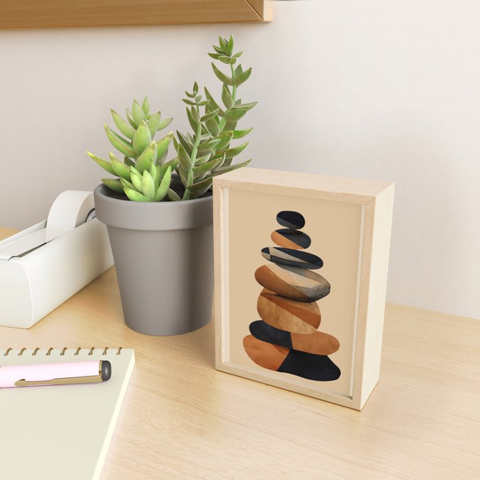 Abstract and Modern Stones Art 1 Mini Art Print Gallery Image 2