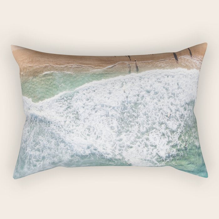 Surfing in the Ocean Rectangular Pillow Gallery Image 2