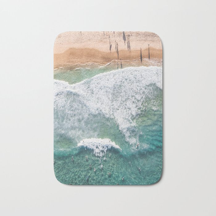 Surfing in the Ocean Bath Mat Gallery Image 1