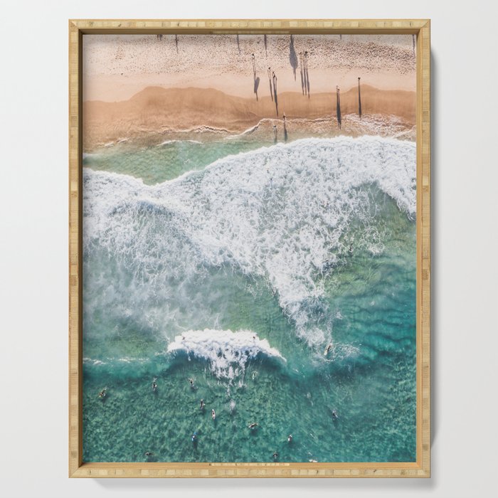 Surfing in the Ocean Serving Tray Gallery Image 1