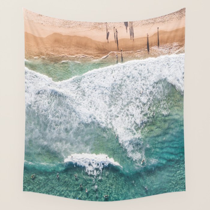 Surfing in the Ocean Wall Tapestry Gallery Image 4