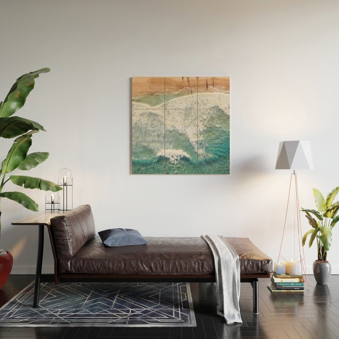 Surfing in the Ocean Wood Wall Art Gallery Image 2