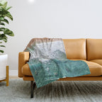 Surfing in the Ocean Throw Blanket Gallery Image 1