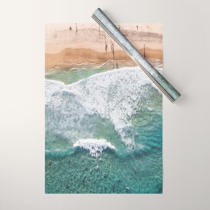 Surfing in the Ocean Wrapping Paper Gallery Image 1
