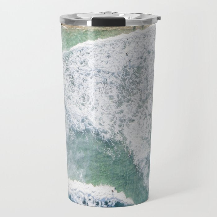 Surfing in the Ocean Travel Mug Gallery Image 1