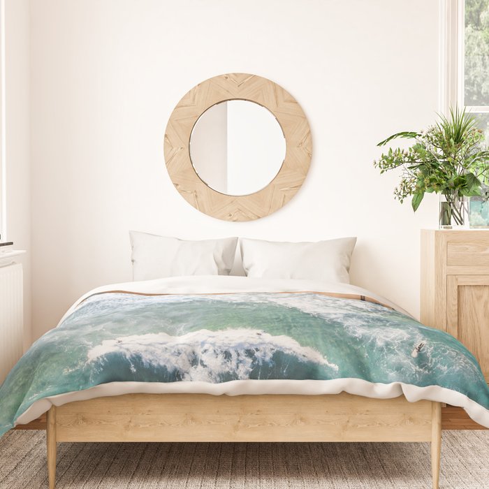 Surfing in the Ocean Duvet Cover Gallery Image 3