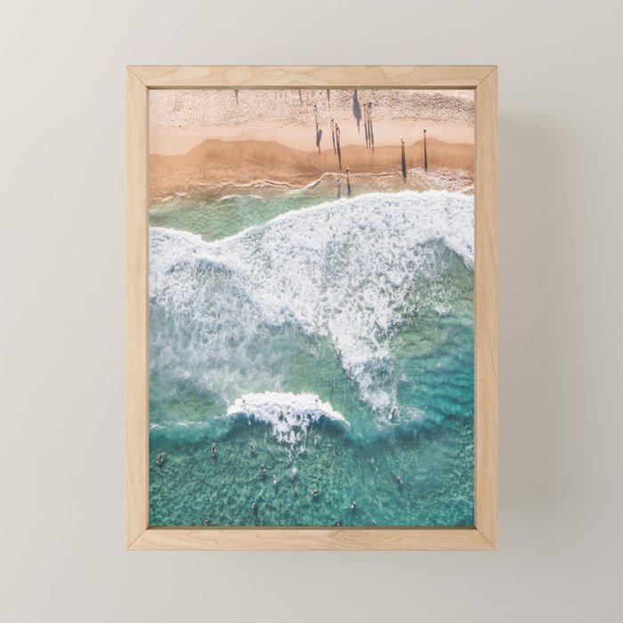 Surfing in the Ocean Mini Art Print Gallery Image 1