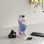 Blue Octopus and Butterfly Water Bottle Gallery Image 4