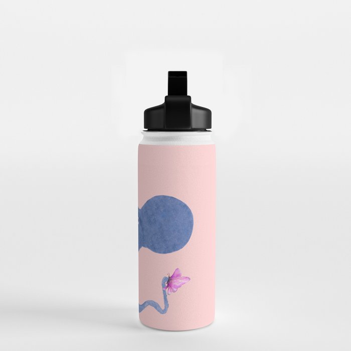 Blue Octopus and Butterfly Water Bottle Gallery Image 2