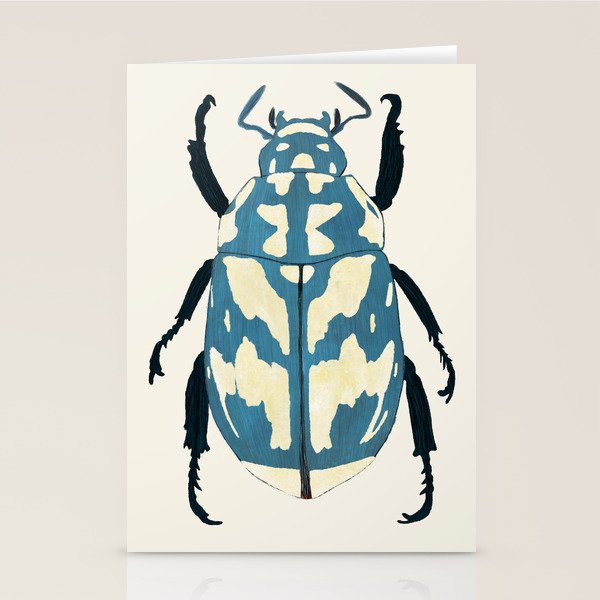 Blue beetle insect Stationery Card Gallery Image 2