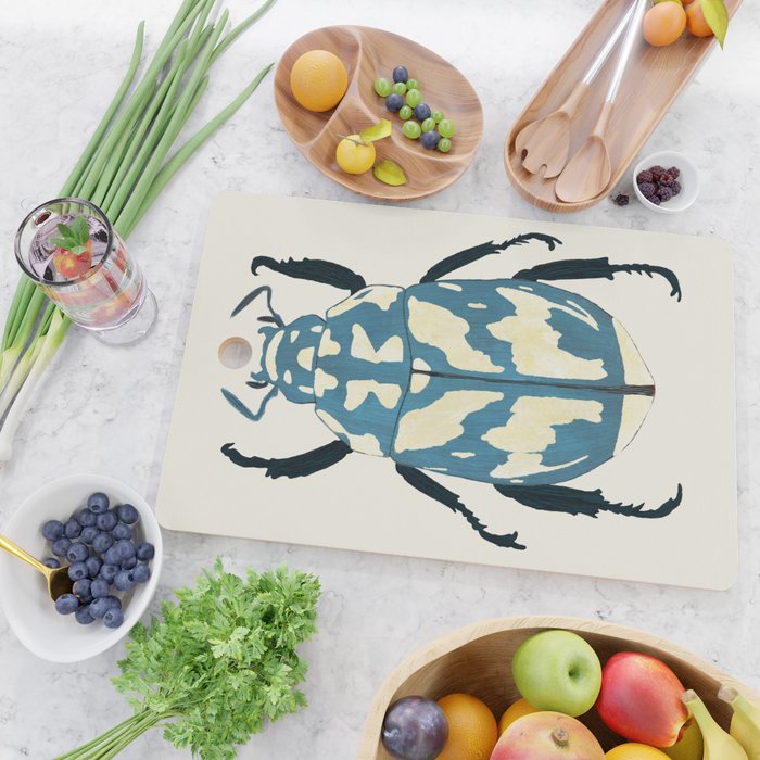 Blue beetle insect Cutting Board Gallery Image 2