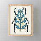Blue beetle insect Mini Art Print Gallery Image 1
