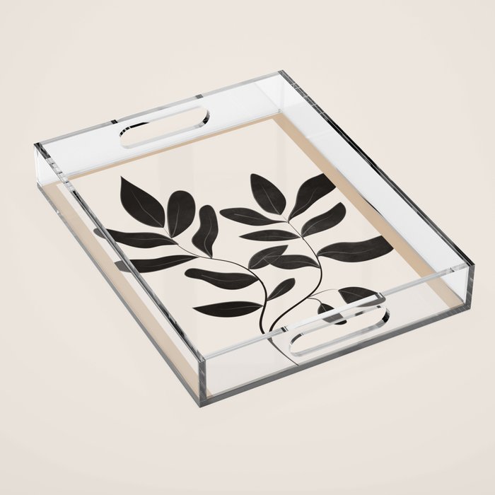 Minimalist plants and leaves Art 8 Acrylic Tray Gallery Image 1