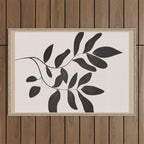 Minimalist plants and leaves Art 8 Outdoor Rug Gallery Image 1