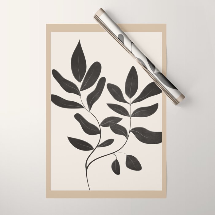 Minimalist plants and leaves Art 8 Wrapping Paper Gallery Image 1