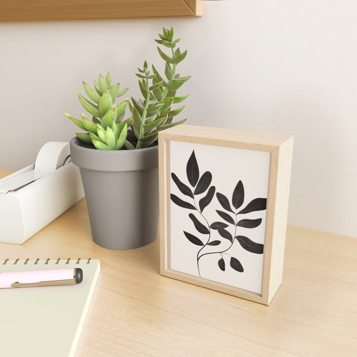 Minimalist plants and leaves Art 8 Mini Art Print Gallery Image 2