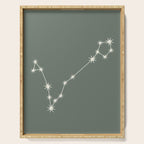 Pisces Zodiac Star Constellation Line Art Sage Serving Tray Gallery Image 1