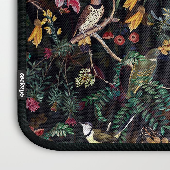 Vintage Jungle Birds Night Garden Laptop Sleeve Gallery Image 3