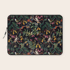 Vintage Jungle Birds Night Garden Laptop Sleeve Gallery Image 1