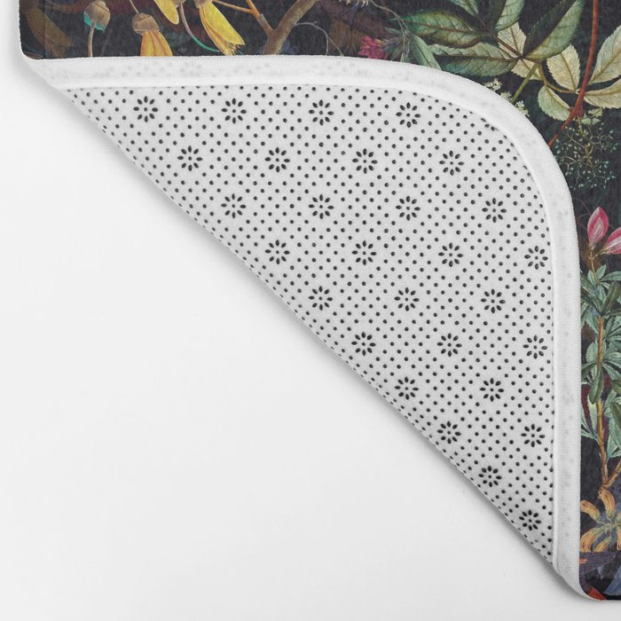 Vintage Jungle Birds Night Garden Bath Mat Gallery Image 2