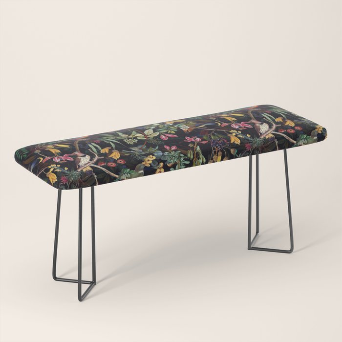 Vintage Jungle Birds Night Garden Bench Gallery Image 1