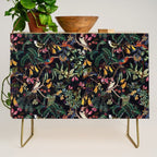 Vintage Jungle Birds Night Garden Credenza Gallery Image 1