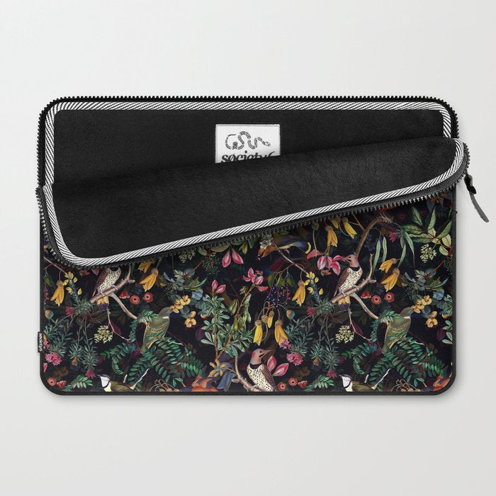 Vintage Jungle Birds Night Garden Laptop Sleeve Gallery Image 2
