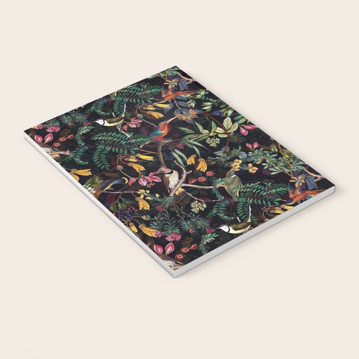 Vintage Jungle Birds Night Garden Notebook Gallery Image 3