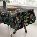 Vintage Jungle Birds Night Garden Tablecloth Gallery Image 3