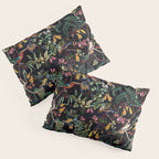 Vintage Jungle Birds Night Garden Pillow Sham Gallery Image 3