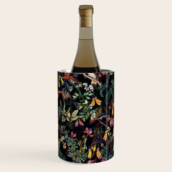 Vintage Jungle Birds Night Garden Wine Chiller Gallery Image 1