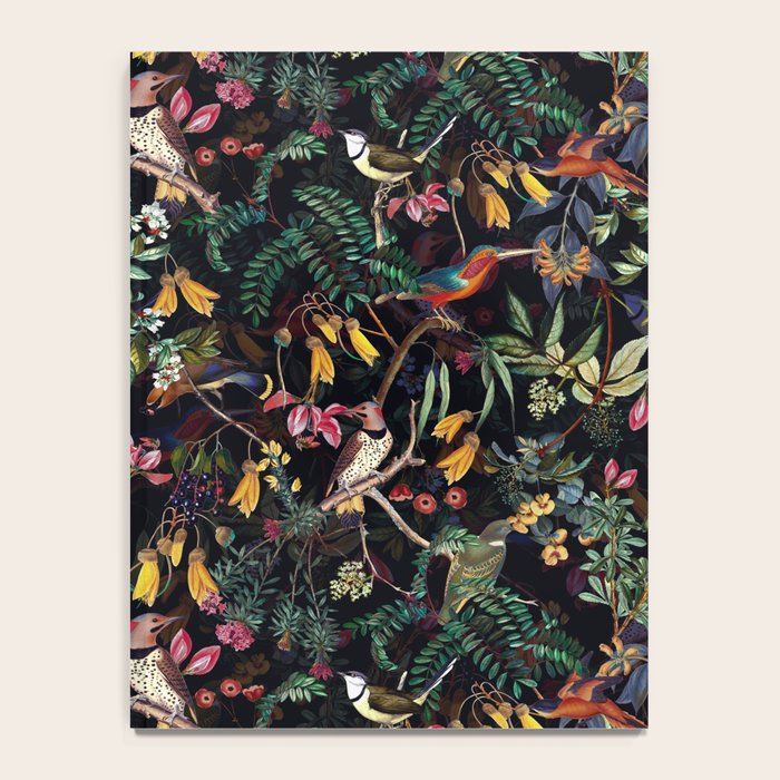 Vintage Jungle Birds Night Garden Notebook Gallery Image 4