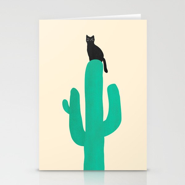 Cat on cactus Stationery Card Gallery Image 2