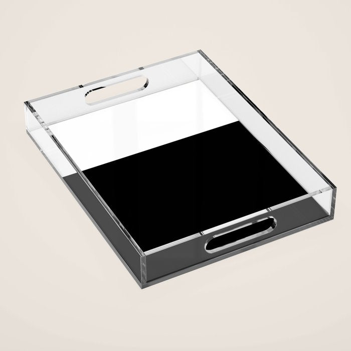 Color Block-Black and White Acrylic Tray Gallery Image 1