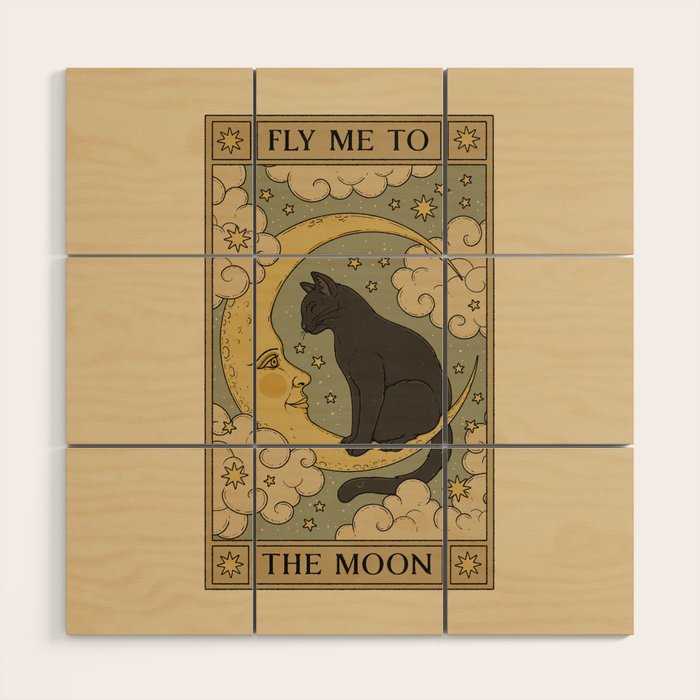 Fly Me to The Moon Wood Wall Art Gallery Image 1
