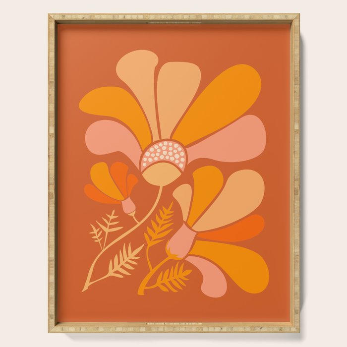 Disco Dance Party Flowers Serving Tray Gallery Image 1