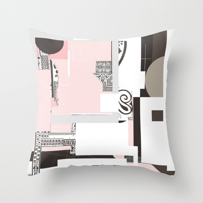 the abstract daydream · pink Throw Pillow Gallery Image 6