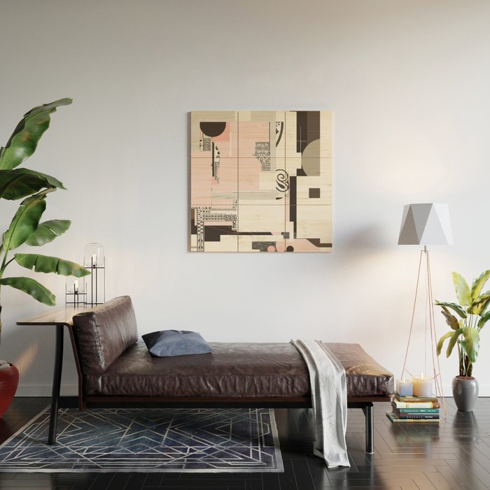 the abstract daydream · pink Wood Wall Art Gallery Image 2