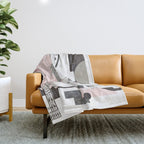 the abstract daydream · pink Throw Blanket Gallery Image 1