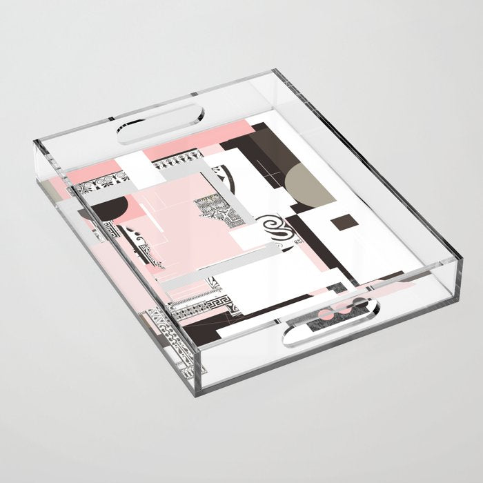 the abstract daydream · pink Acrylic Tray Gallery Image 1