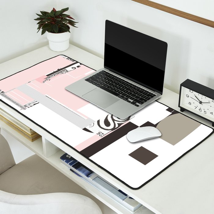 the abstract daydream · pink Desk Mat Gallery Image 2