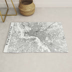 Philadelphia White Map Rug Gallery Image 1